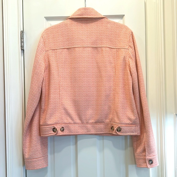 Bagatelle Collection Salmon Checked Soft No Wrinkle Work or Casual Jacket sz.L - Picture 5 of 8